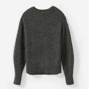 Everlane The Oversize Alpaca Crew Heather Charcoal Size Small